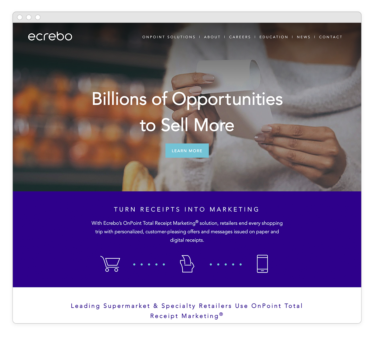 Ecrebo site - homepage